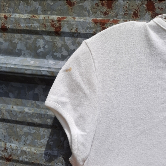 White Angel Shirt with Silver Splatter Paint Design - Picture 12 of 12